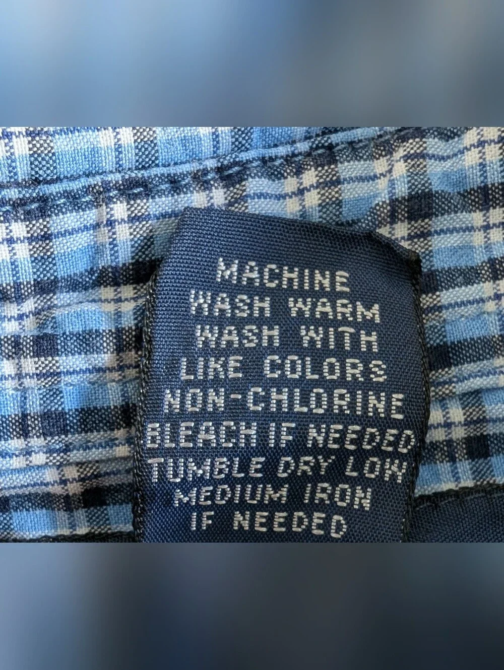 Ralph Lauren Boys Blue Plaid Short Sleeve Cotton Button Down Size 7